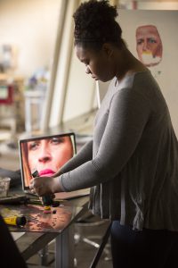 Upper School art class