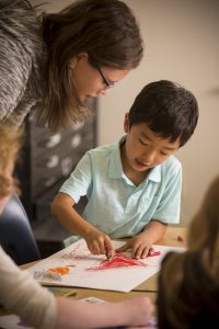 Lower School art class