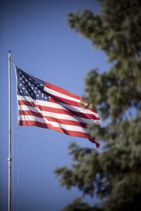 US Flag in quad