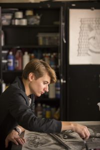 Uper School art student