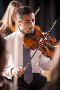 Upper School violin player