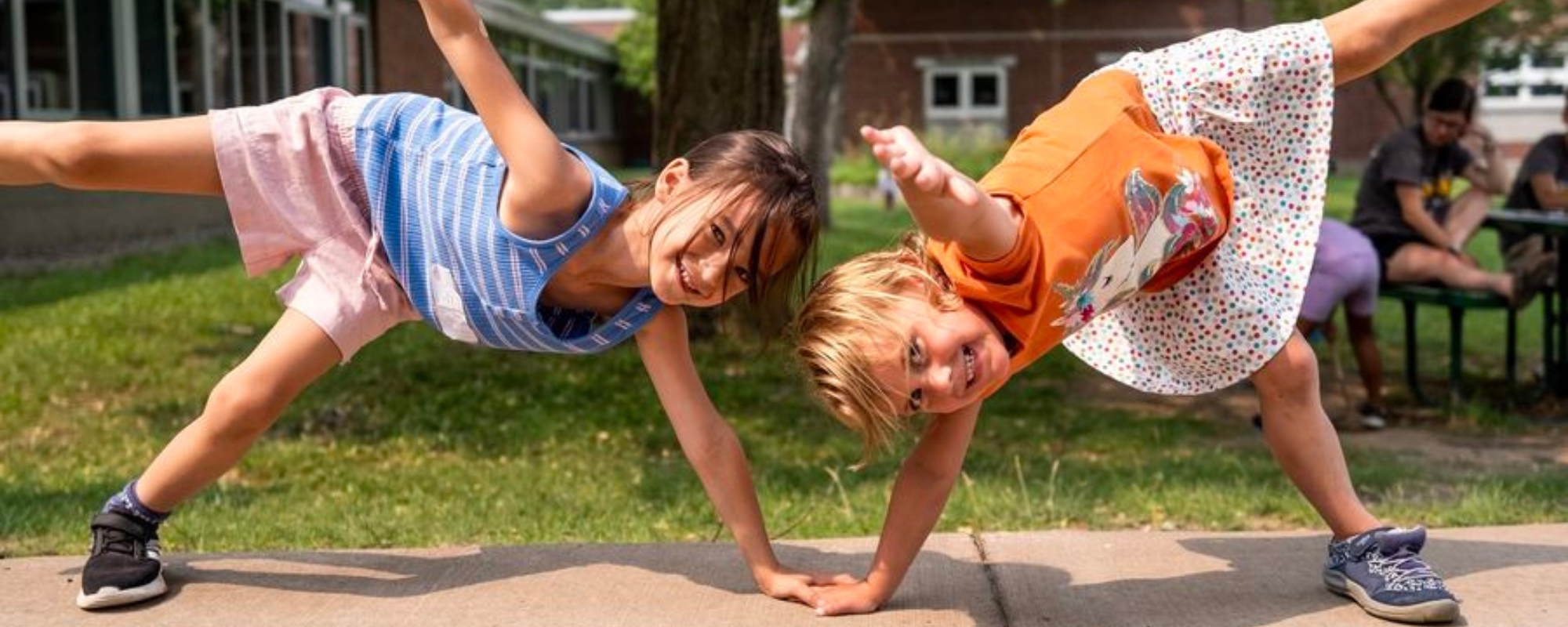 students playing